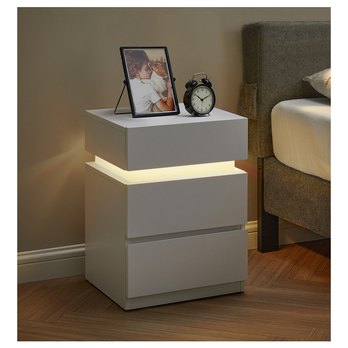 Súprava 2 ks nočných stolíkov LETNIGHT 5 biela 5