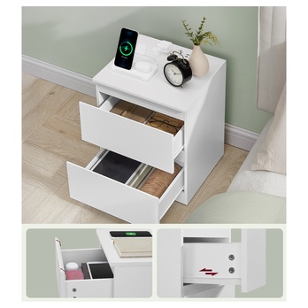 Súprava nočných stolíkov LETNIGHT 6 biela 2