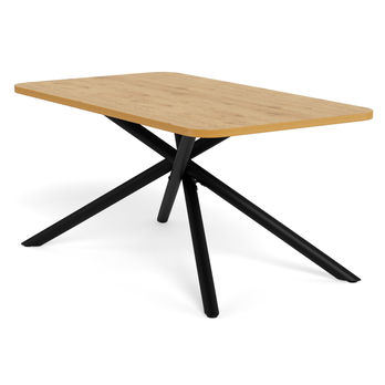 Jedálenský stôl LEVANTO prírodná/matná čierna 2