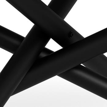 Jedálenský stôl LEVANTO prírodná/matná čierna 6