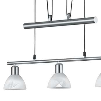 Závesné svietidlo  LEVISTO 3 strieborná/alabastrové sklo 1