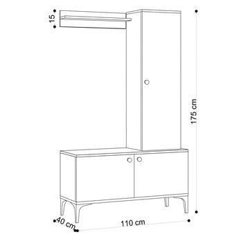 Predsieňová zostava LEX dub 3