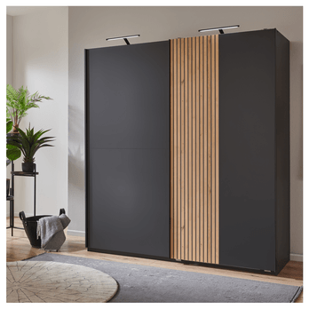 Šatníková skriňa LEXIE grafitová 1