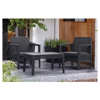 Záhradná zostava LICIA 1 grafitová/sivá 1