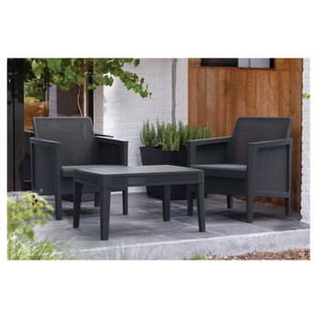 Záhradná zostava LICIA 2 grafitová/sivá 1