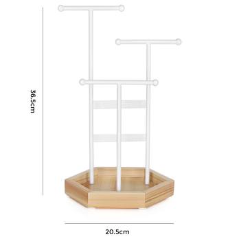 Stojan na šperky LID 2 biela/prírodná 5