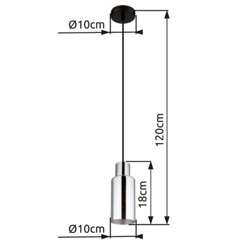 Závesné svietidlo LIDARIA 2 čierna 4