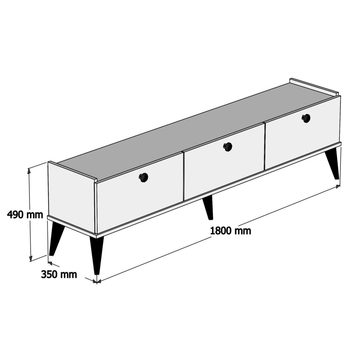 TV komoda LIDYA orech/čierna 5