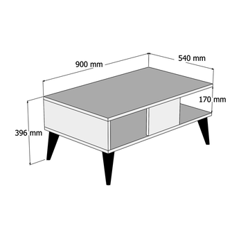 Konferenčný stolík LIDYA orech/čierna 2