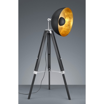 Stojacia lampa LIÉGE matná čierna/zlatá 2