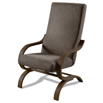 Kreslo LIEM II sivohnedá/orech 1