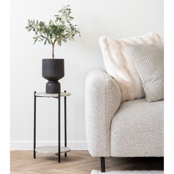 Prístavný stolík LIEVIN čierna/béžová 1