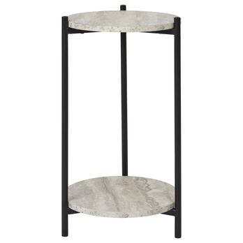 Prístavný stolík LIEVIN čierna/béžová 2