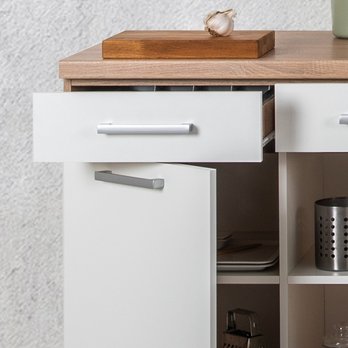 Kuchynský blok LIGHT 180 biela/dub sonoma, 180 cm 2