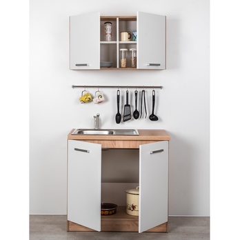 Spodná drezová skrinka LIGHT 90 biela/dub sonoma 3