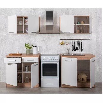 Spodná drezová skrinka LIGHT 90 biela/dub sonoma 4