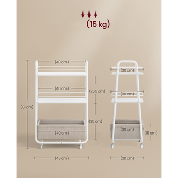 Vozík LILEA biela 5