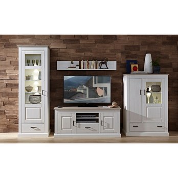 Nástenná polica LIMA pínia/biela, šírka 176 cm 1