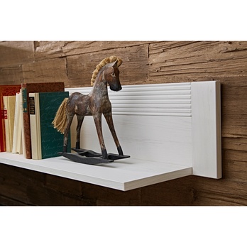 Nástenná polica LIMA pínia/biela, šírka 146 cm 2