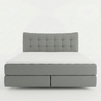 Posteľ boxspring LIMONE svetlosivá, 160x200 cm 3