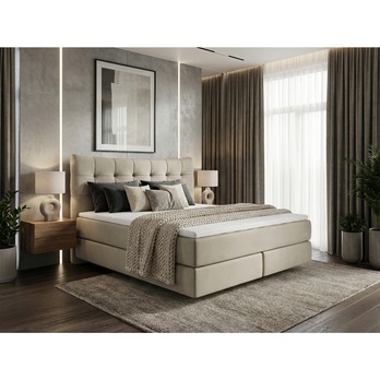 Posteľ boxspring LIMONE sivobéžová, 180x200 cm 1