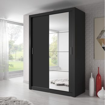 Šatníková skriňa LINDY čierna 1