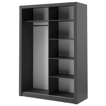 Šatníková skriňa LINDY čierna 3