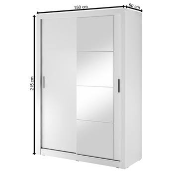 Šatníková skriňa LINDY biela 4
