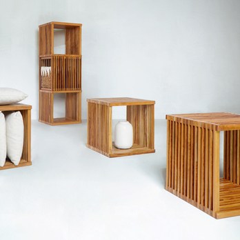 Regál LINEA I akácia 5