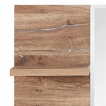 Zrkadlo s poličkou LINEA dub umbra 2