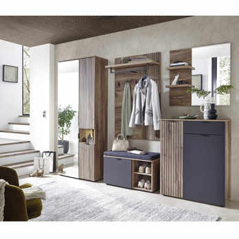 Zrkadlo s poličkou LINEA dub umbra 4