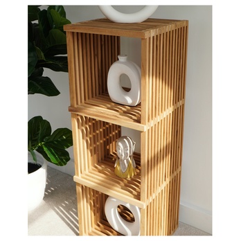 Regál LINEA akácia, výška 115 cm 1