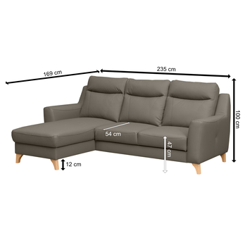 Sedacia súprava LINK ľavá, sivá 14