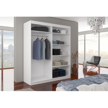 Šatníková skriňa LINTON biela 2