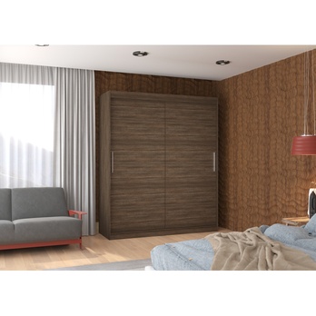 Šatníková skriňa LINTON čokoládová 1