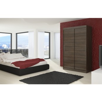 Šatníková skriňa LINTON čokoládová 3