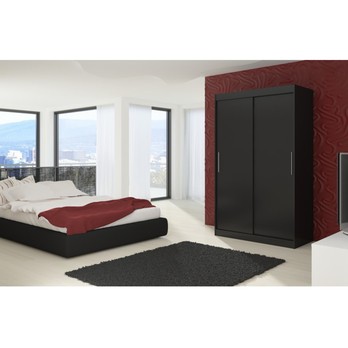 Šatníková skriňa LINTON čierna 3