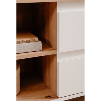 TV stolík LINZ dub artisan/biela 6