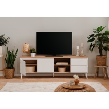 TV stolík LINZ dub artisan/biela 8