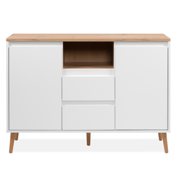 Komoda LINZ dub artisan/biela 2