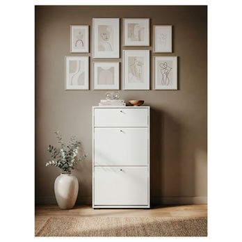 Skrinka na topánky LINZI 2 biela 4