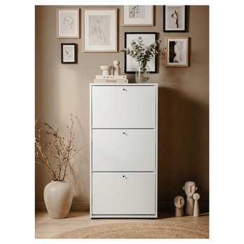 Skrinka na topánky LINZI 3 biela 1