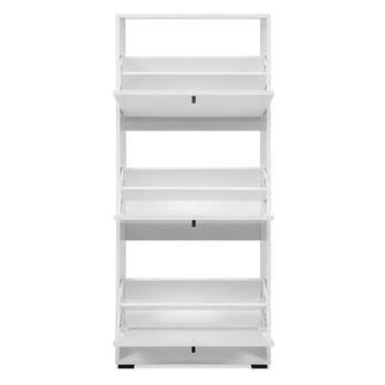 Skrinka na topánky LINZI 3 biela 2