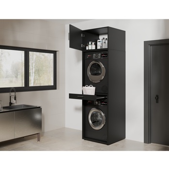 Skriňa na práčku a sušičku LIRA 61 čierna 6