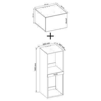 Skriňa na práčku a sušičku LIRA 61 čierna 8