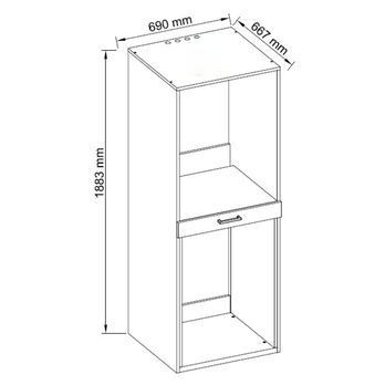 Skriňa na práčku a sušičku LIRA 61 čierna 9