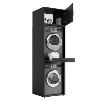Skriňa na práčku a sušičku LIRA 61 čierna 2