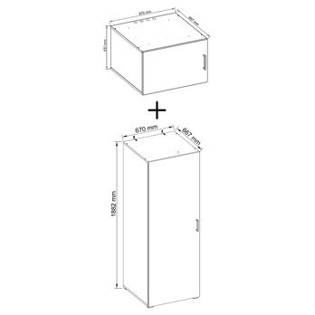 Skriňa na upratovacie pomôcky LIRA 63 čierna 7