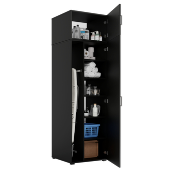 Skriňa na upratovacie pomôcky LIRA 63 čierna 2