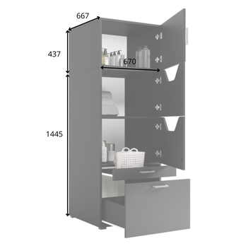 Kúpeľňová skriňa LIRA 64 čierna 5